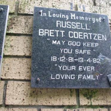 COERTZEN Russell Brett 1981-1982