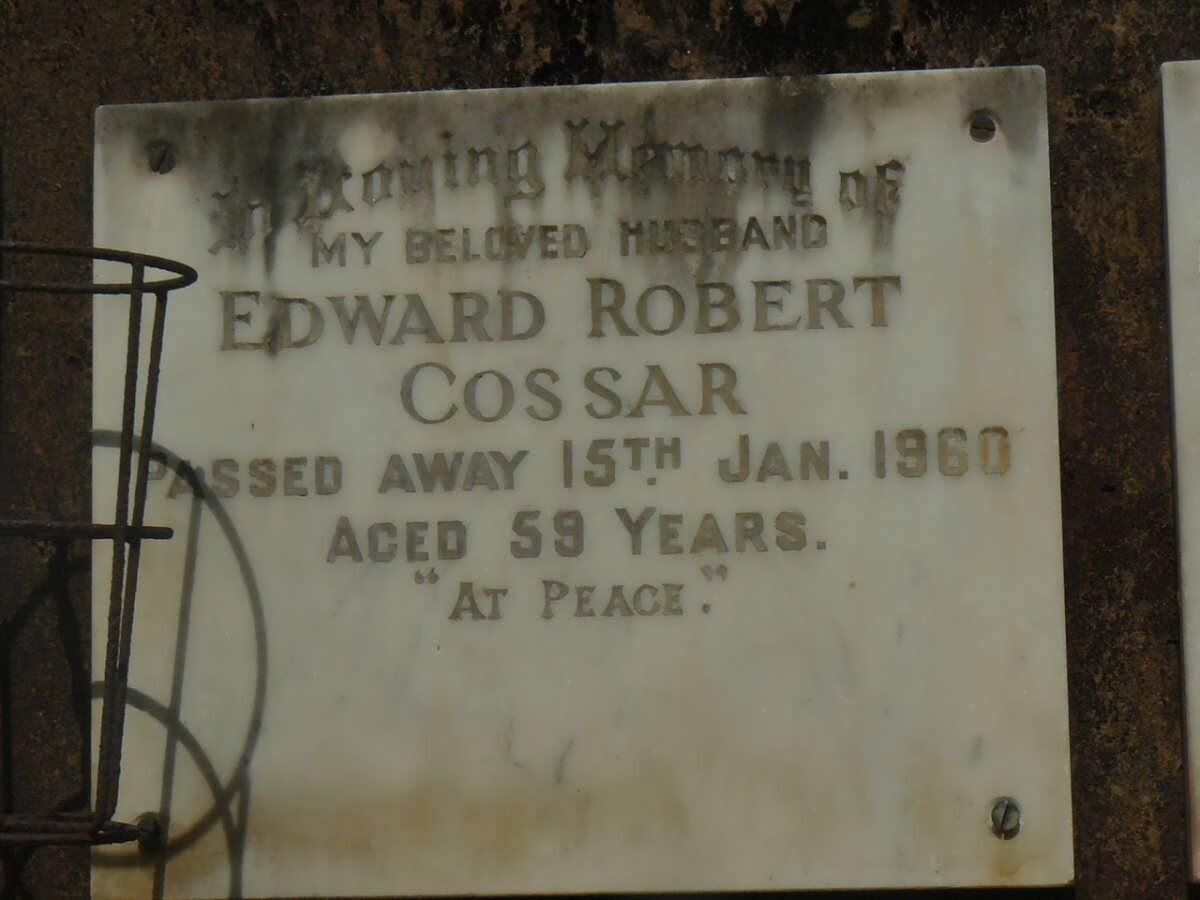 COSSAR Edward Robert -1960