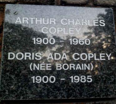 COPLEY Arthur Charles 1900-1960 &amp; Doris Ada BORAIN 1900-1985