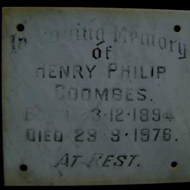 COOMBES Henry Philip 1894-1976