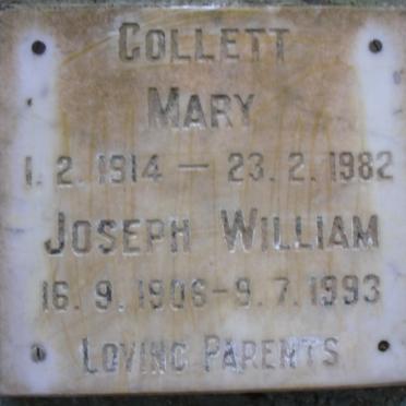 COLLETT Joseph William 1906-1993 &amp; Mary 1914-1982