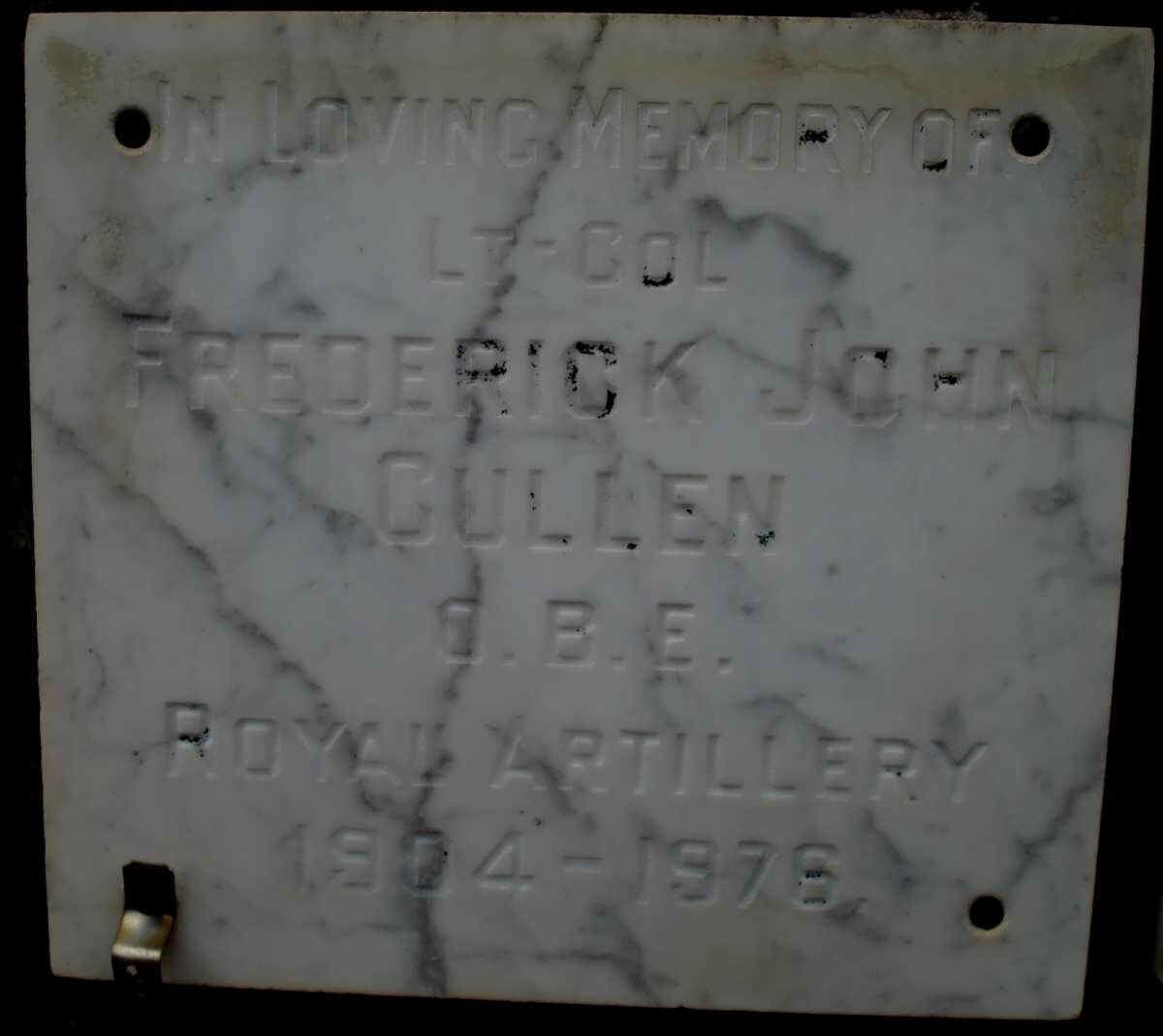 CULLEN Frederick John 1904-1976
