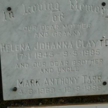 CLAYTON Helena Johanna 1945-1985 :: TARR Mark Anthony 1969-1988