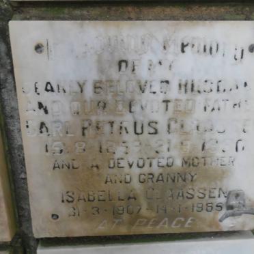 CLAASSEN Carl Petrus 1899-1980 &amp; Isabella 1907-1985