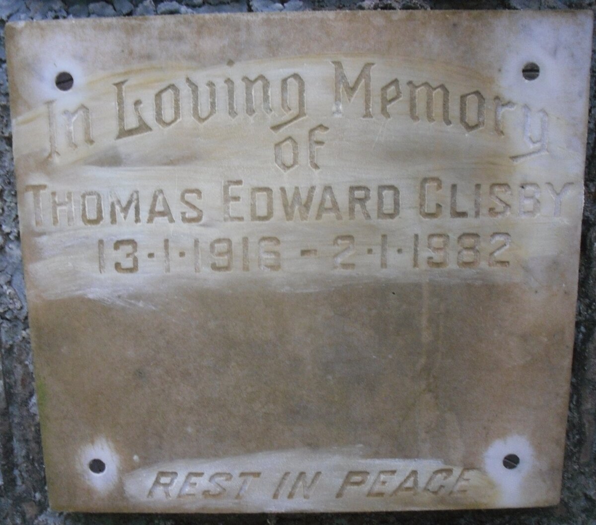 CLISBY Thomas Edward 1916-1982