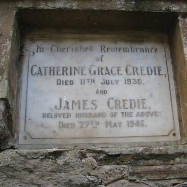 CREDIE James -1946 &amp; Catherine Grace -1938