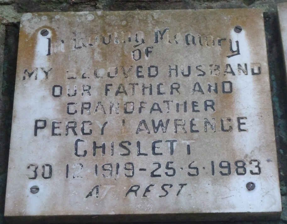 CHISLETT Percy Lawrence 1919-1983