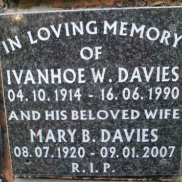 DAVIES Ivanhoe W. 1914-1990 &amp; Mary B. 1920-2007