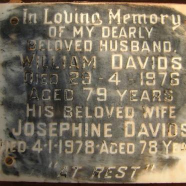 DAVIDS William -1976 &amp; Josephine -1978