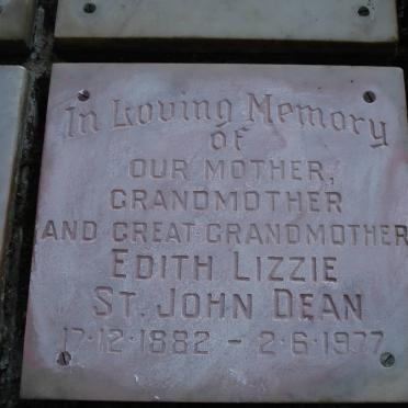DEAN Edith Lizzie St. John 1882-1977