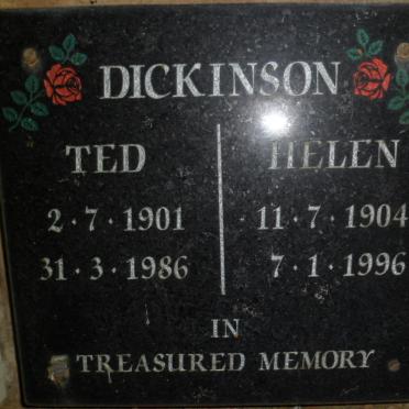 DICKINSON Ted 1901-1986 &amp; Helen 1904-1996