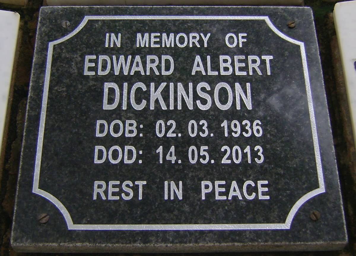 DICKINSON Edward Albert 1936-2013