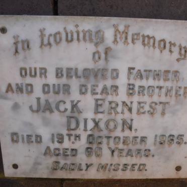 DIXON Jack Ernest -1965
