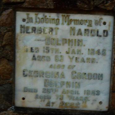DOLPHIN Herbert Harold -1946 &amp; Georgina Gordon -1963