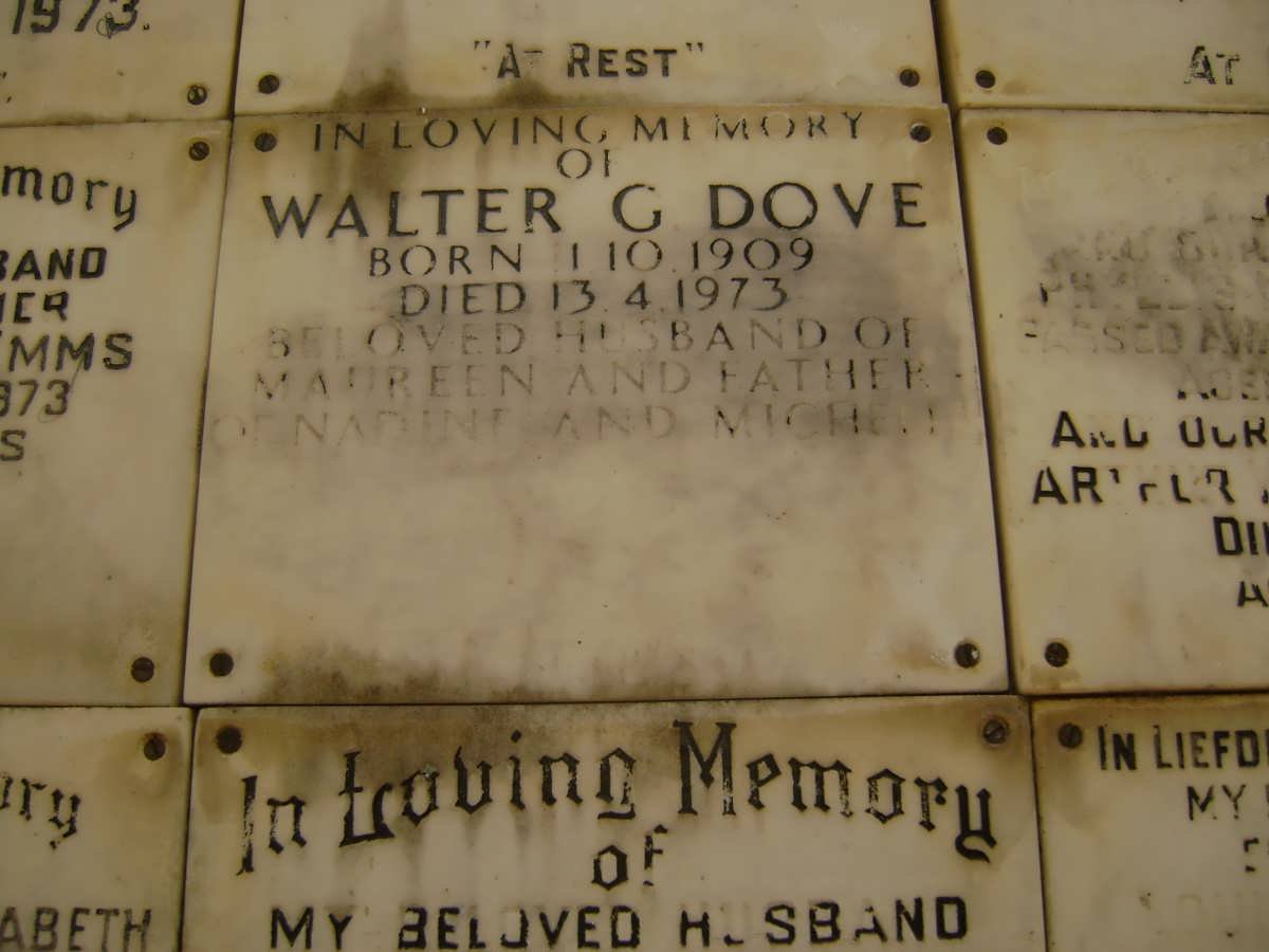 DOVE Walter G. 1909-1973