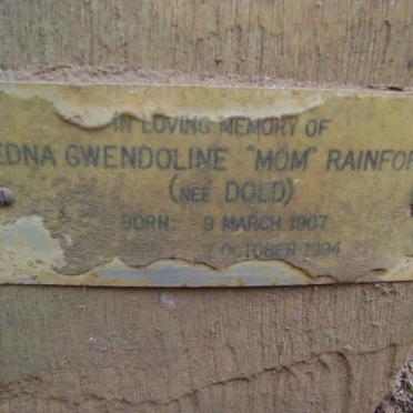 RAINFORD Edna Gwendoline nee DOLD 1907-1994