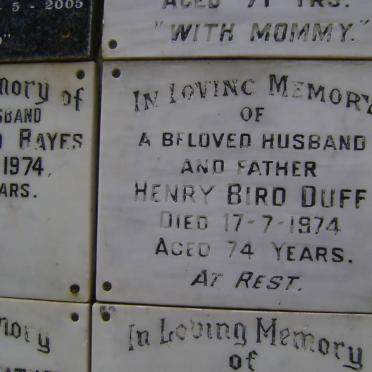 DUFF Henry Bird -1974