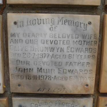 EDWARDS John Muir -1978 &amp; Olive Bronwyn -1977