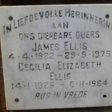 ELLIS James 1922-1979 &amp; Cecilia Elizabeth 1925-1984