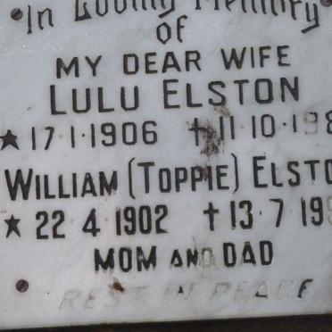 ELSTON William 1902-1993 &amp; Lulu 1906-1982