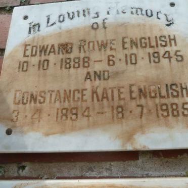ENGLISH Edward Rowe 1888-1945 &amp; Constance Kate 1894-1985