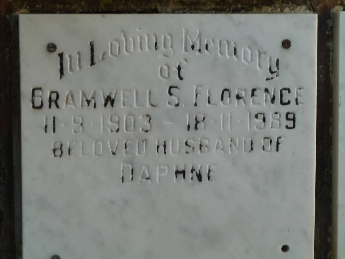 FLORENCE Bramwell S. 1903-1989