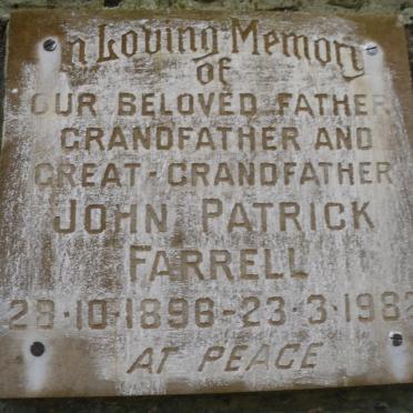 FARRELL John Patrick 1896-1982