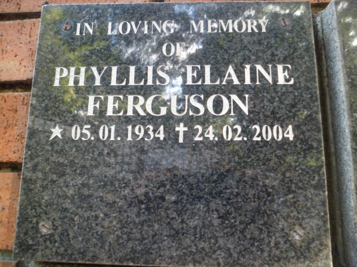 FERGUSON Phyllis Elaine 1934-2004