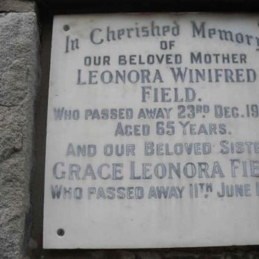 FIELD Leonora Winifred -1969 :: FIELD Grace Leonora -1982