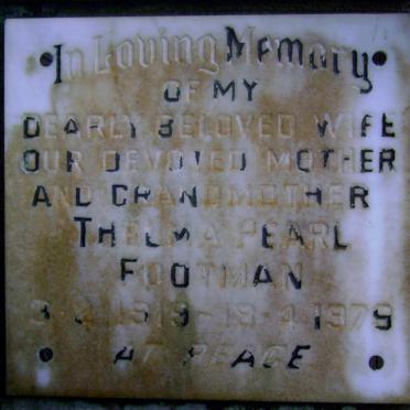 FOOTMAN Thelma Pearl 1919-1979