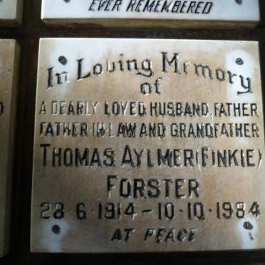 FORSTER Thomas Aylmer 1914-1984