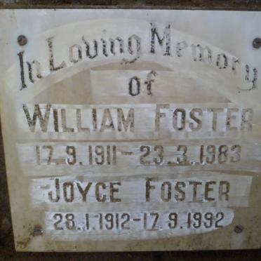 FOSTER William 1911-1983 &amp; Joyce 1912-1992