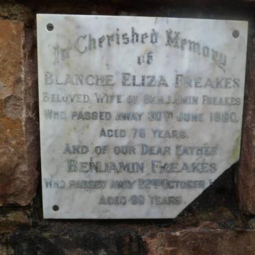 FREAKES Benjamin -1962 &amp; Blanche Eliza -1960