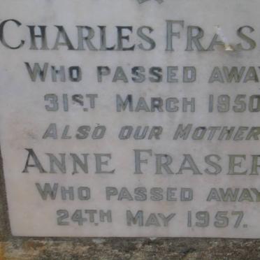 FRASER Charles -1950 &amp; Anne -1957