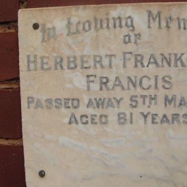 FRANCIS Herbert Frankland -1970