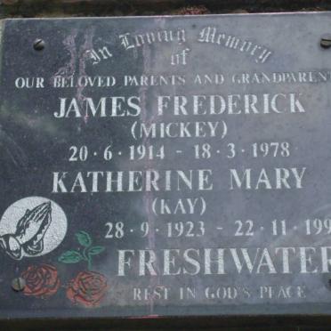 FRESHWATER James Frederick 1914-1978 &amp; Katherine Mary 1923-1997