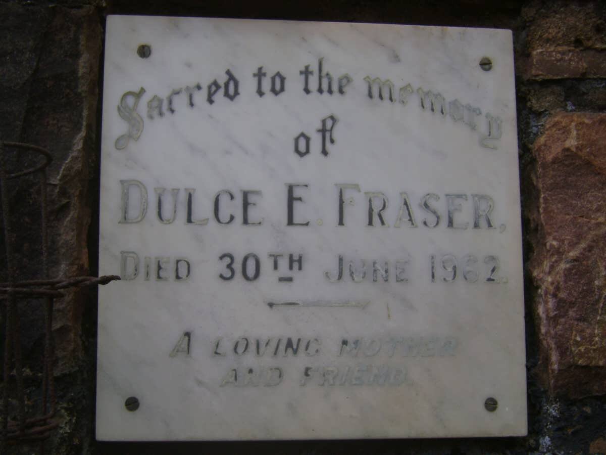 FRASER Dulce E. -1962