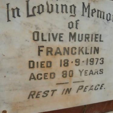FRANCKLIN Olive Muriel -1973
