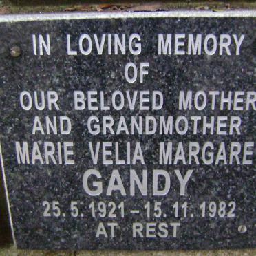 GANDY Marie Velia Margaret 1921-1982