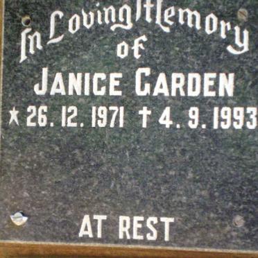 GARDEN Janice 1971-1993