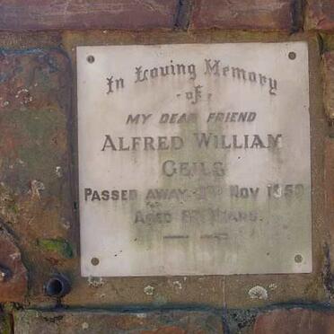 GEILS Alfred William -1953