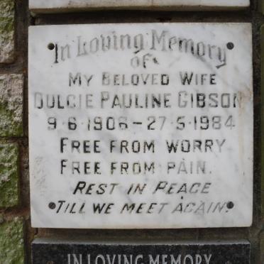 GIBSON Dulcie Pauline 1906-1984