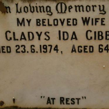 GIBBS Gladys Ida -1974
