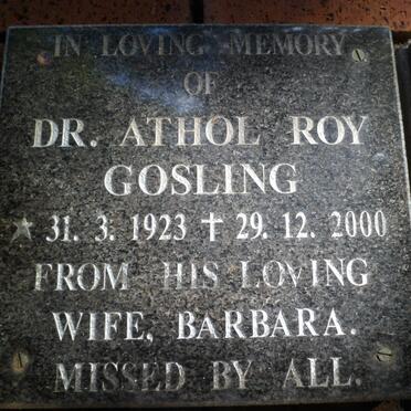 GOSLING Athol Roy 1923-2000