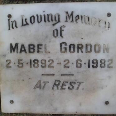 GORDON Mabel 1892-1982