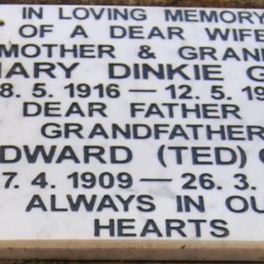GUY Edward 1909-1996 &amp; Mary Dinkie 1916-1988