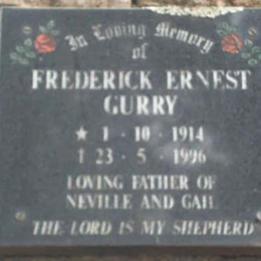 GURRY Frederick Ernest 1914-1996