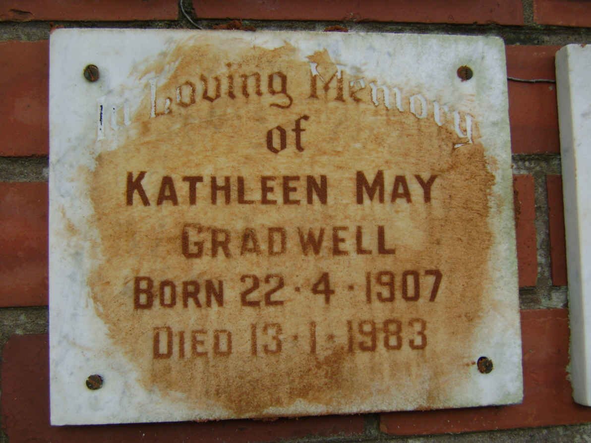 GRADWELL Kathleen May 1907-1983