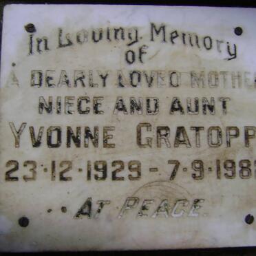 GRATOPP Yvonne 1929-1982