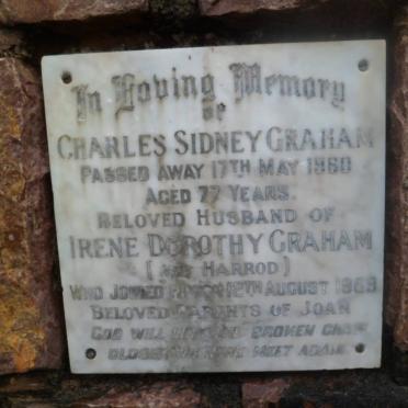 GRAHAM Charles Sidney -1960 &amp; Irene Dorothy HARROD -1969